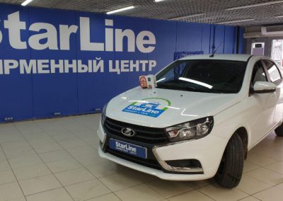 Сертифицированная установка автосигнализации StarLine A93 2Can на автомобиль Lada Vesta