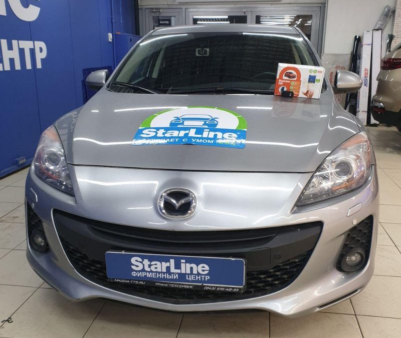 Профессиональная установка автосигнализации StarLine S96 на автомобиль Mazda 3