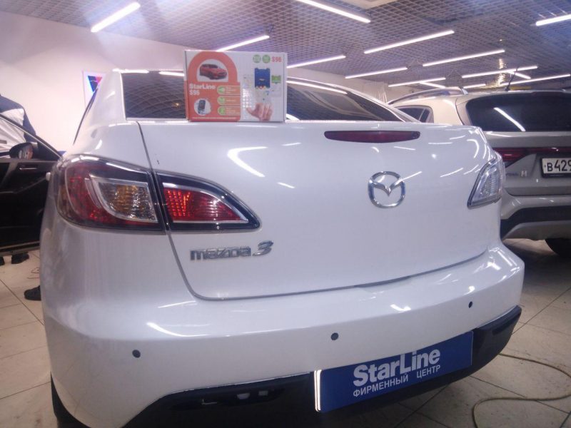 Сертифицированная установка сигнализации StarLine S96 на автомобиль Mazda 3