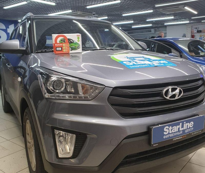 Установка автосигнализации StarLine E96 — Hyundai Creta