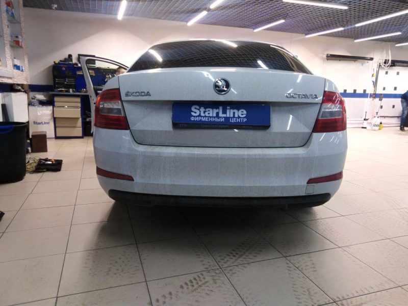 Установка сигнализации StarLine S96 на автомобиль Skoda Octavia