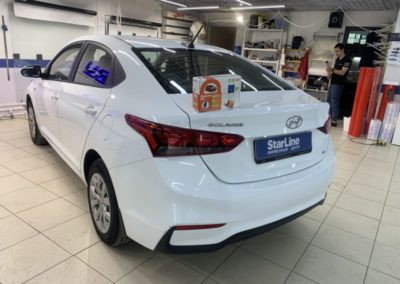 Hyundai Solaris — установка автосигнализации StarLine S96 на автомобиль