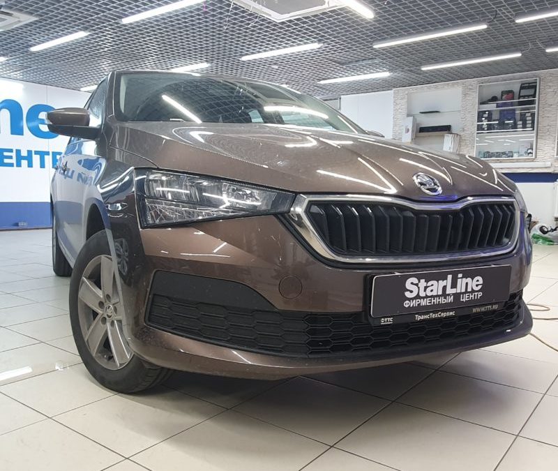 Skoda Rapid — установили автосигнализацию StarLine A93 и парктроники