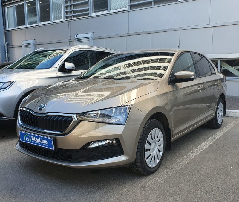 Установили на автомобиль SKoda Rapid автосигнализацию StarLine S96 V2