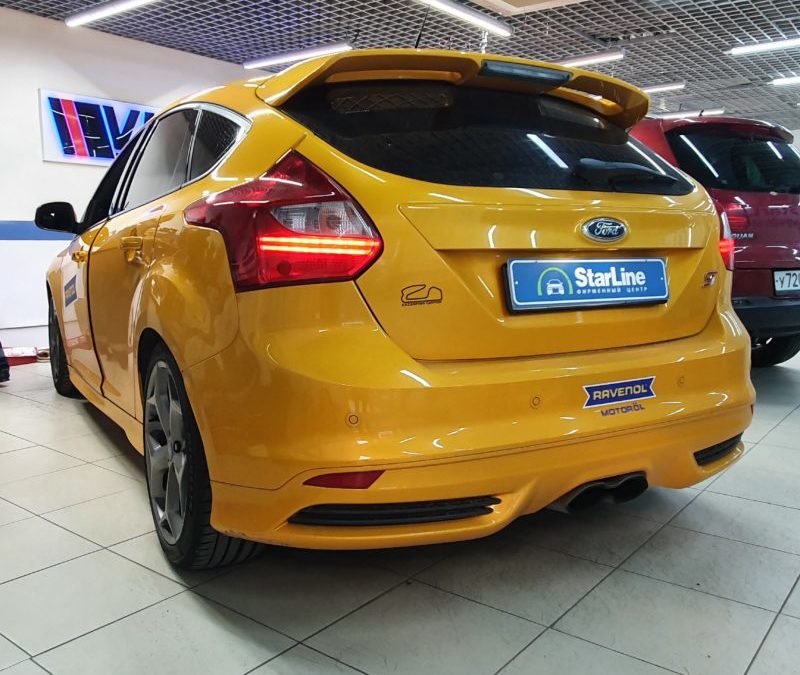 Установка охранного комплекса StarLine S96 v2 на автомобиль For Focus ST