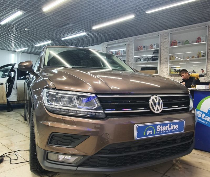 Владелец Volkswagen Tiguan выбрал для своего авто охранный комплекс StarLine A93