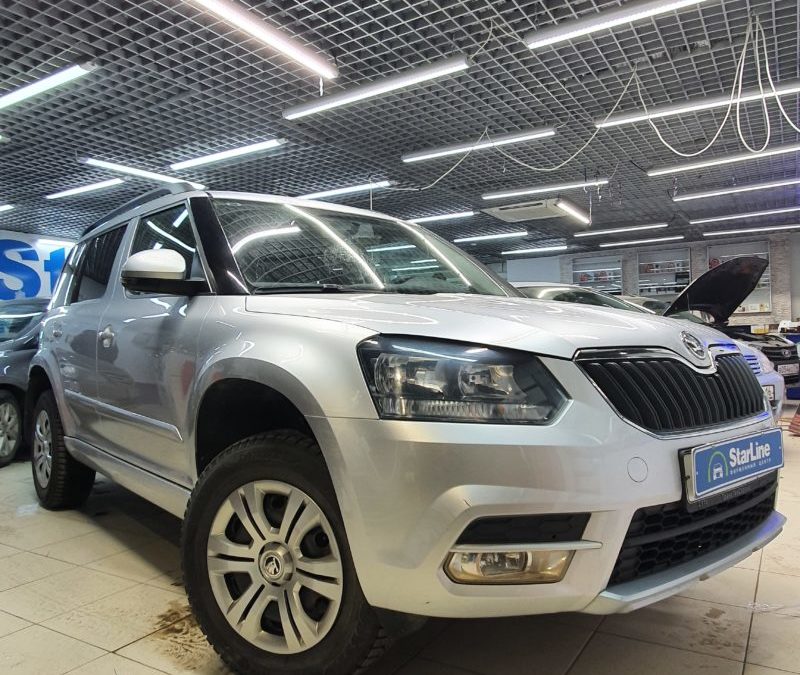 Skoda Yeti на установке охранного комплекса StarLine A93 ECO