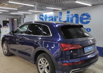На Audi Q5 установили охранный комплекс StarLine E96 с GSM и GPS модулями