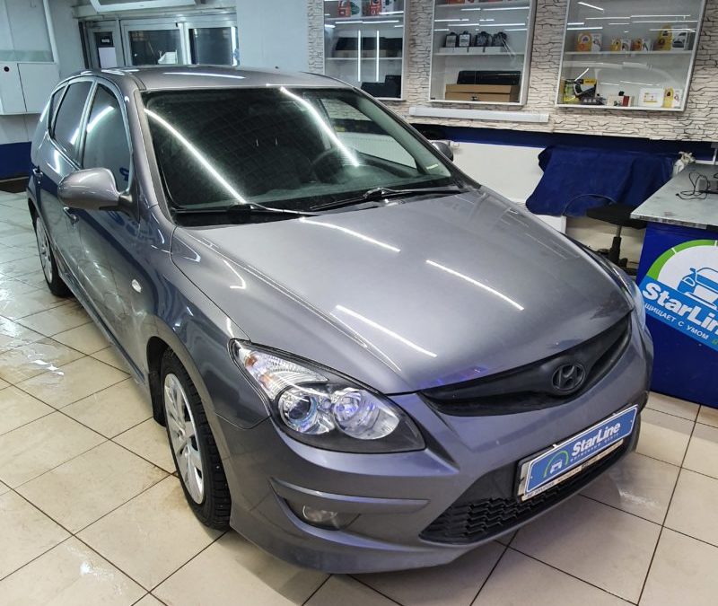 Hyundai i30 — установили сигнализацию с GSM — StarLine S96.