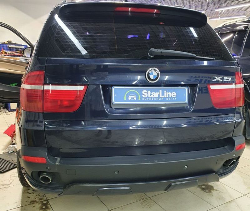 На автомобиль BMW X5 установили автосигнализацию StarLine A93