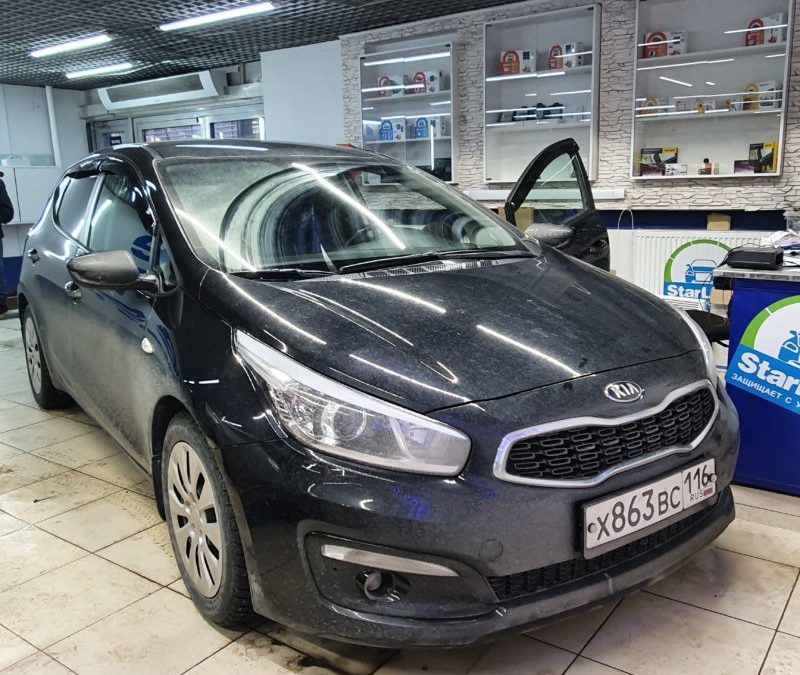 На автомобиль Kia Ceed был установлен охранный комплекс StarLine