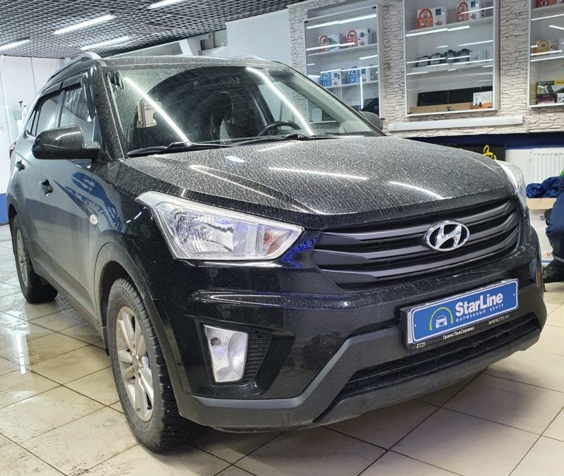 На автомобиль Hyundai Creta установили автосигнализацию StarLine A93