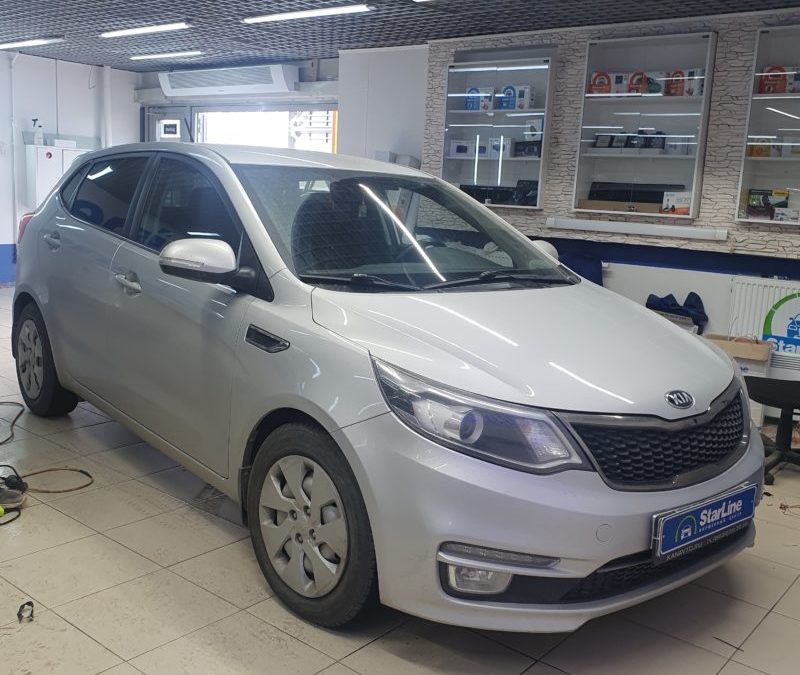 Установили на автомобиль Kia Rio автосигнализацию StarLine A93