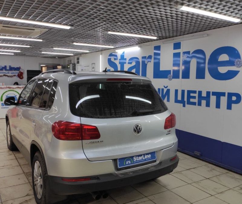 На автомобиль VW Tiguan установили автосигнализацию StarLine A93