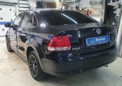 Volkswagen Polo — установили охранный комплекс StarLine A93, затонировали стекла