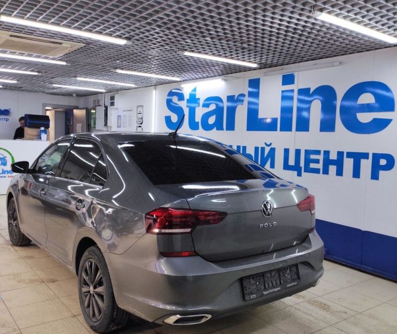На VW Polo установили охранный комплекс StarLine A93