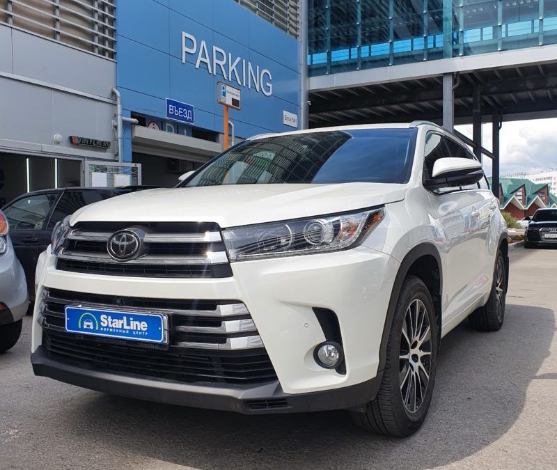 Toyota Highlander — установка охранного комплекса StarLine S96