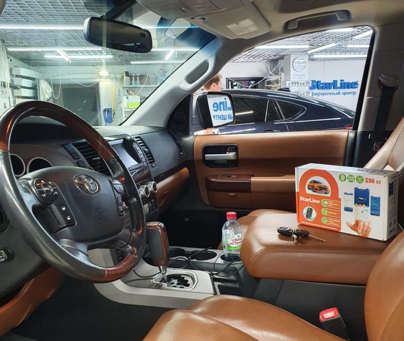 Автомобиль Toyota Sequoia — установка охранного комплекса StarLine S96
