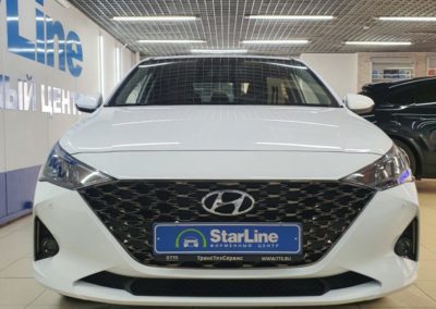Hyundai Solaris — установили StarLine S96 и тонировка стекол пленкой Shadow Guard 95