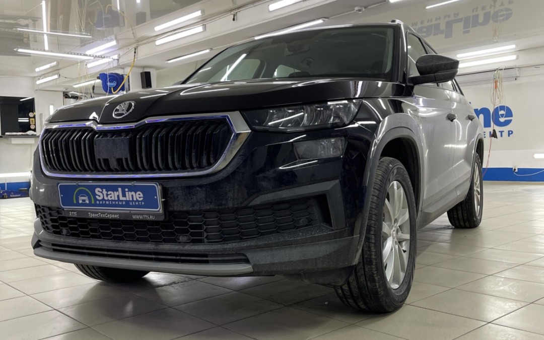 Skoda Kodiaq — установили автосигнализацию StarLine A93 V2 и видеорегистратор