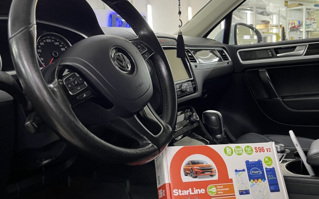 На Volkswagen Touareg установили охранный комплекс StarLine S96 GSM GPS