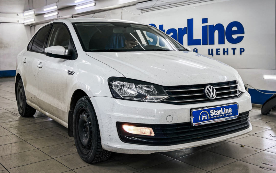 Volkswagen Polo — установили охранную систему StarLine S96, управление с помощью телефона или штатного брелка