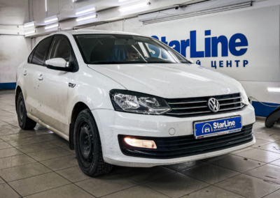 Volkswagen Polo — установили охранную систему StarLine S96, управление с помощью телефона или штатного брелка