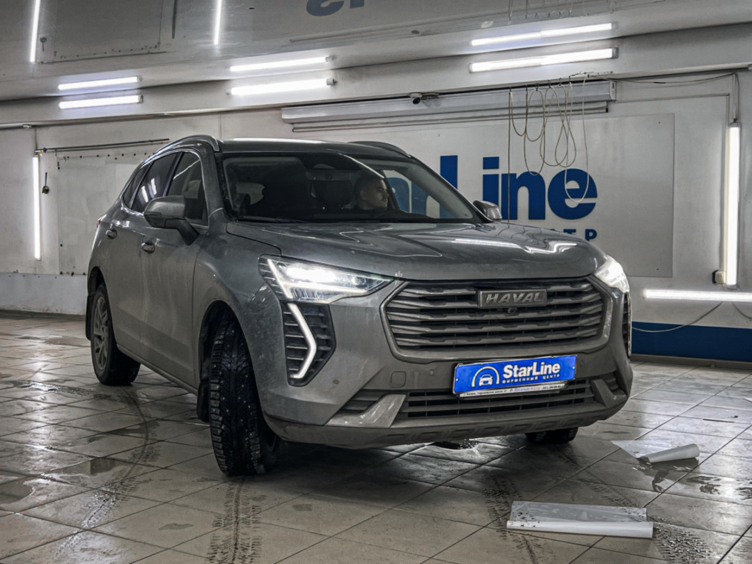 HAVAL Jolion приехал к нам на установку охранного комплекса StarLine S96 с  возможностью управления с помощью телефона – StarLine Казань.