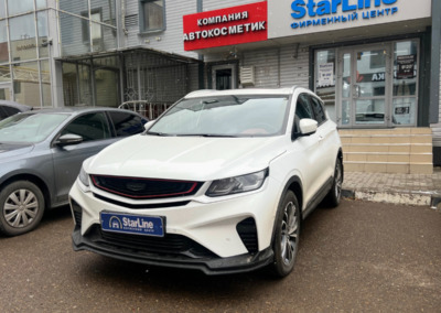 Установили охранный комплекс StarLine S96 на Geely Coolray